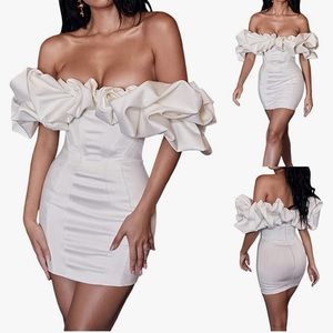 Women Sexy Hollow Out Dress bridal Neck Bodycon Dresses Cut Out Wrap Short Dress